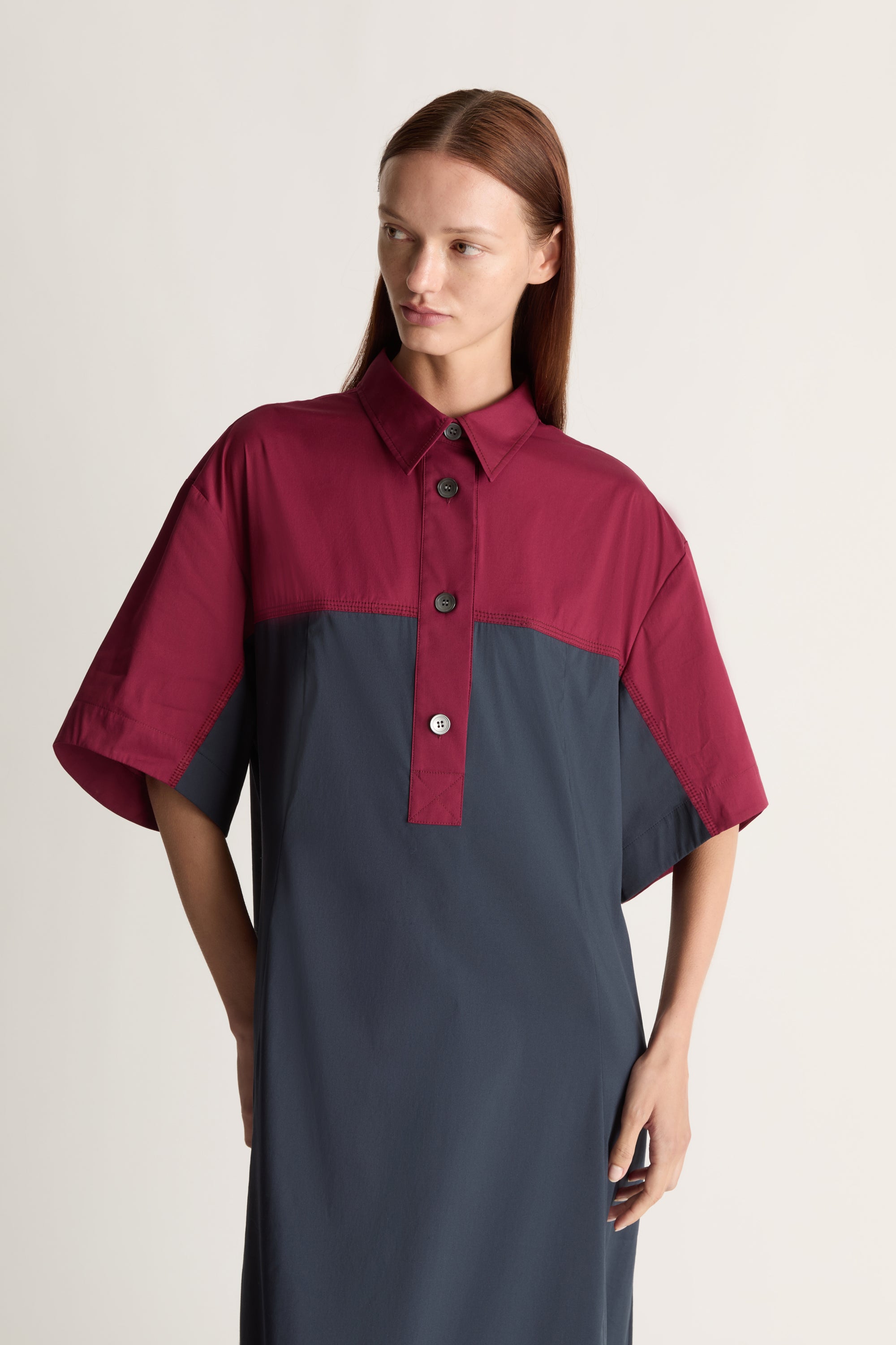 Ella Spliced Shirt Dress