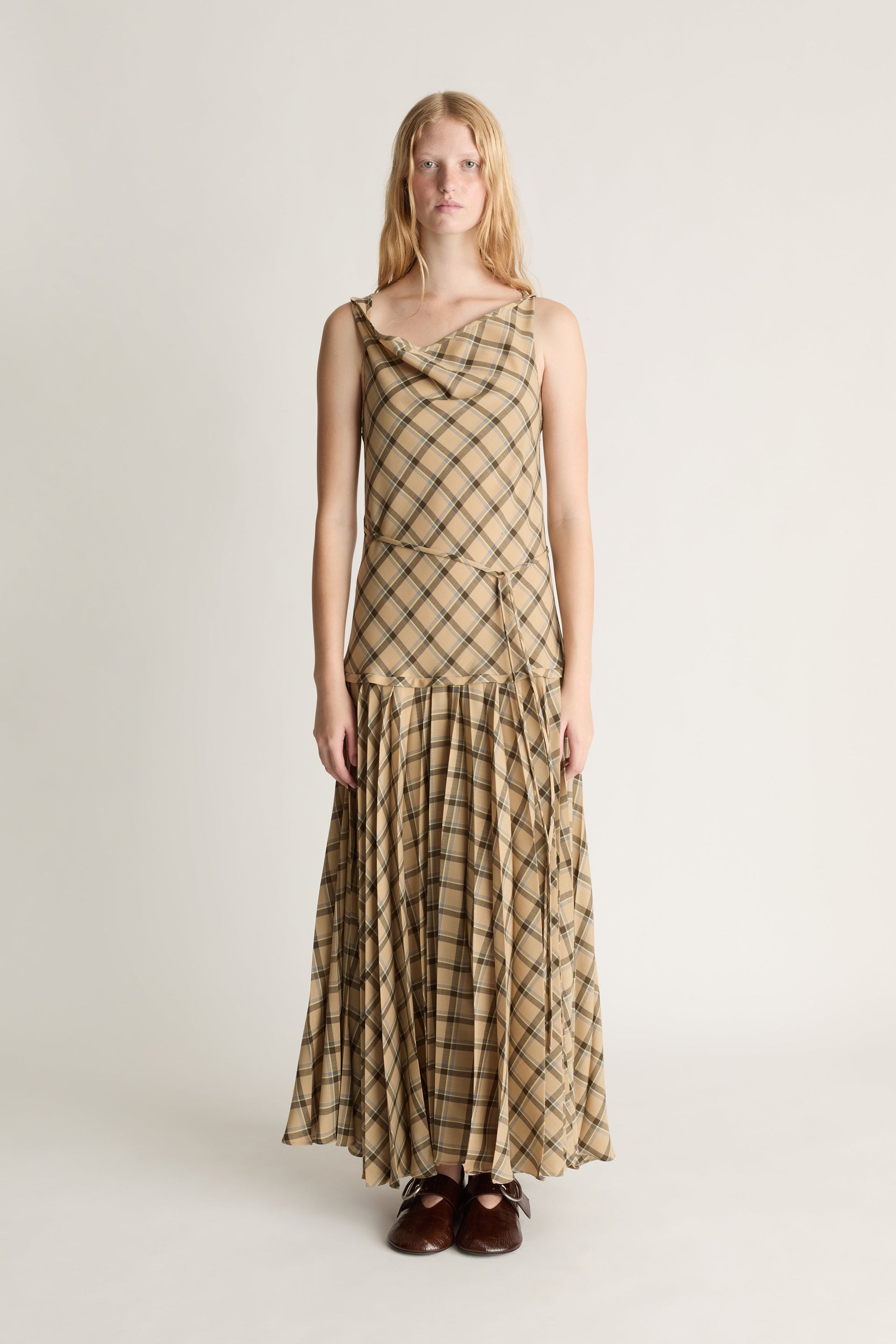 Zita Wool Pleat Dress