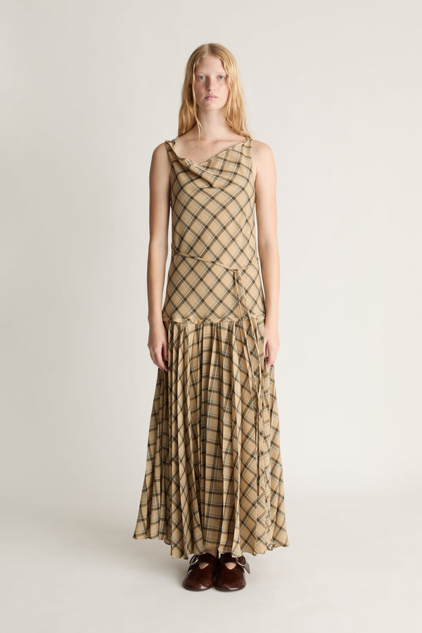 Zita Wool Pleat Dress