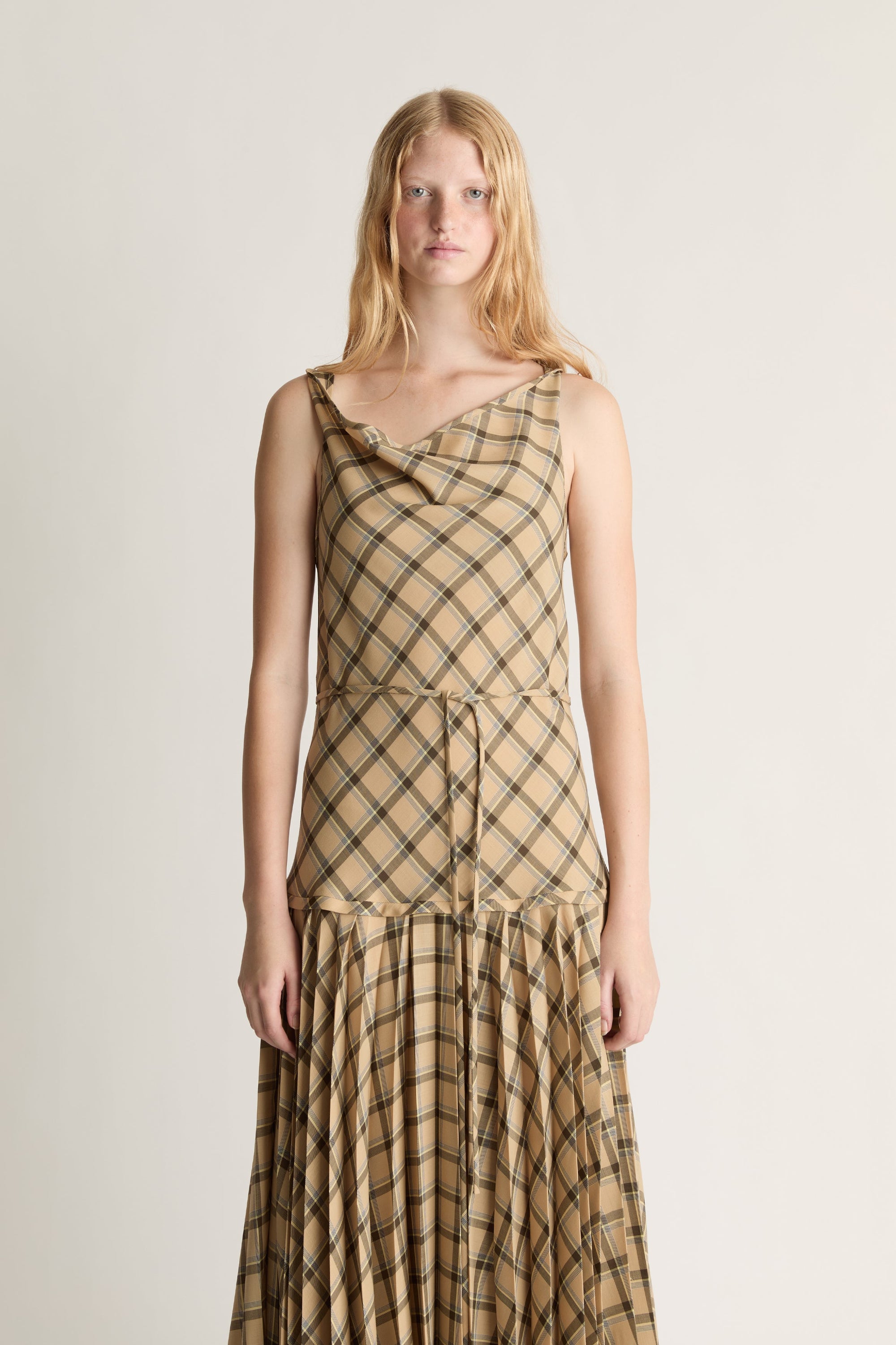Zita Wool Pleat Dress