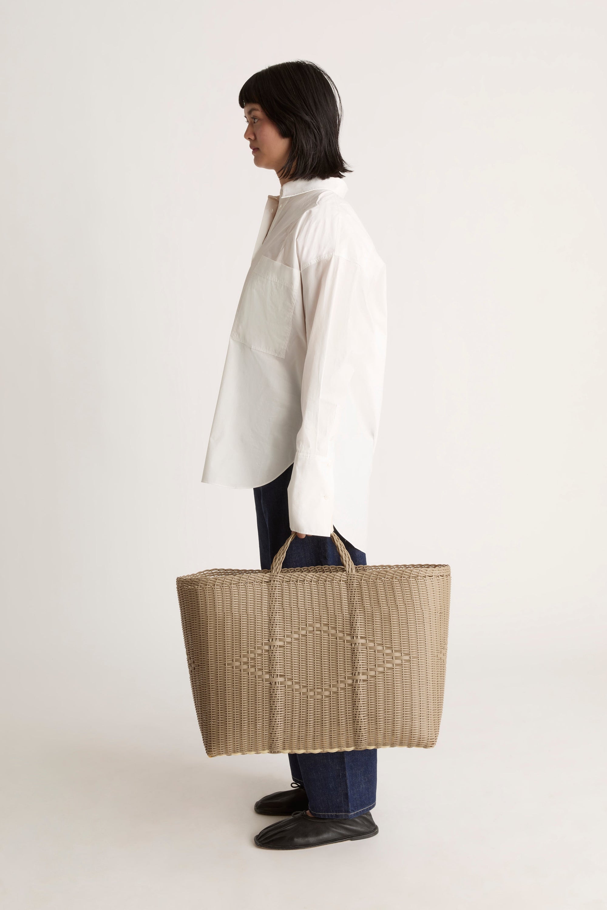 PALOROSA Handwoven Tote Basket XL