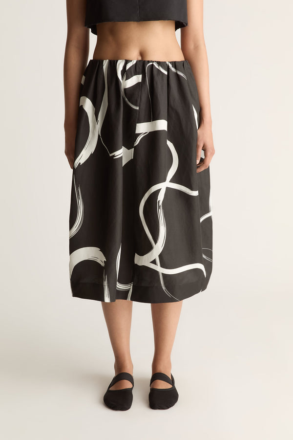Alvar Printed Cocoon Skirt