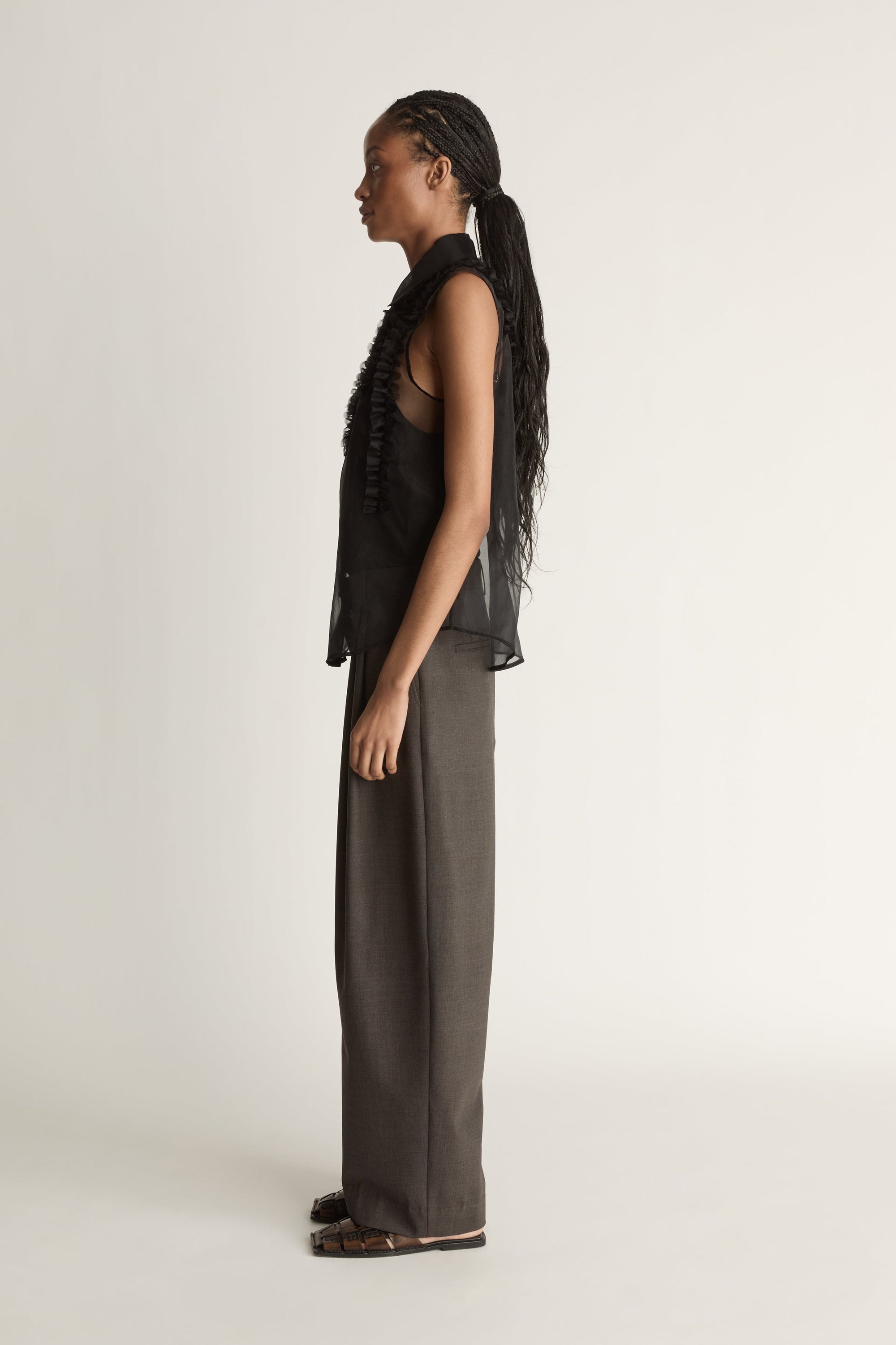 Innes Organza Ruffle Top
