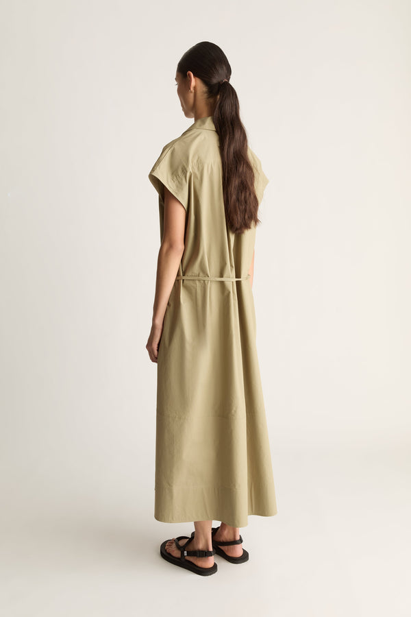 LM Poplin Belted Dress