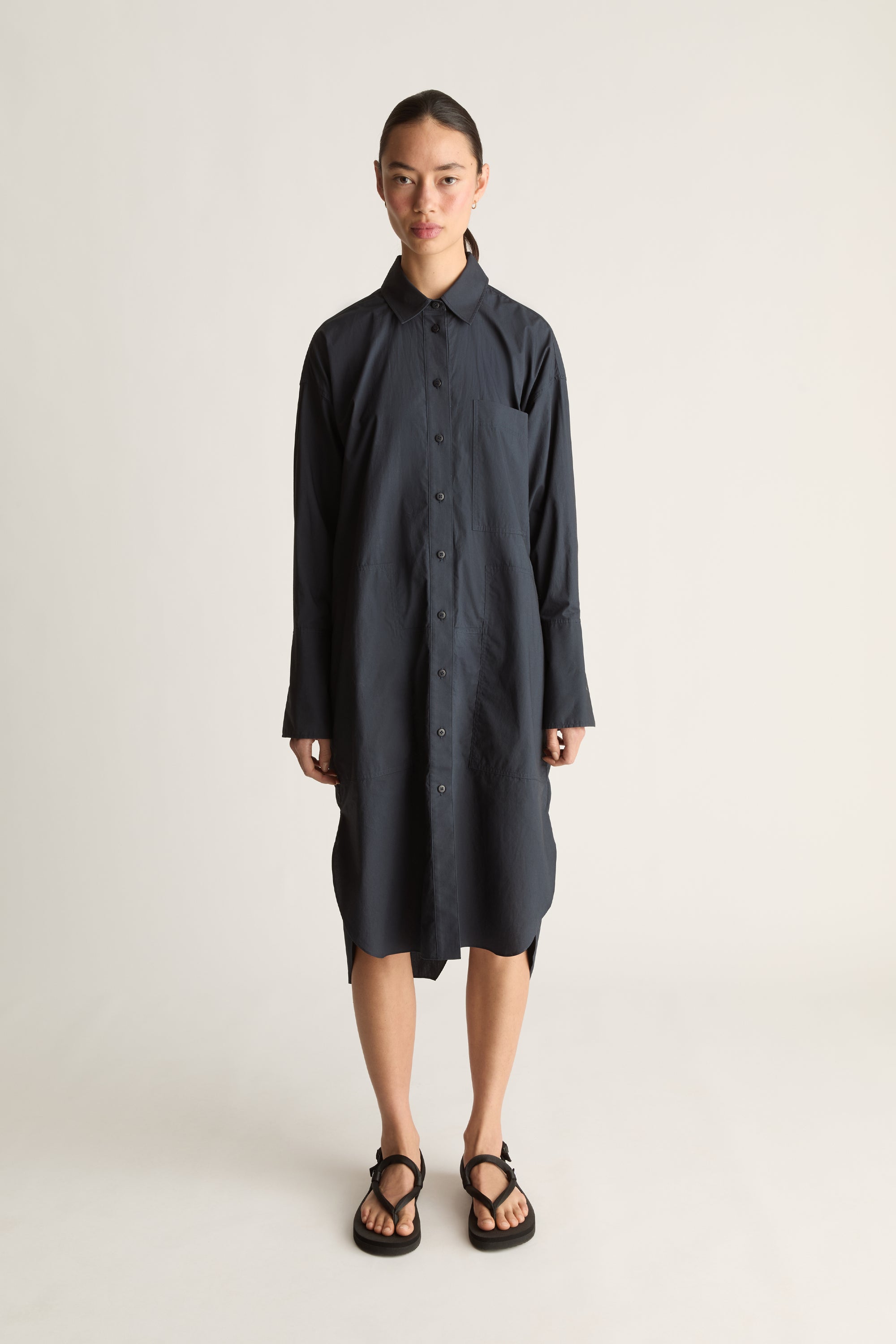 LM Poplin LS Shirt Dress