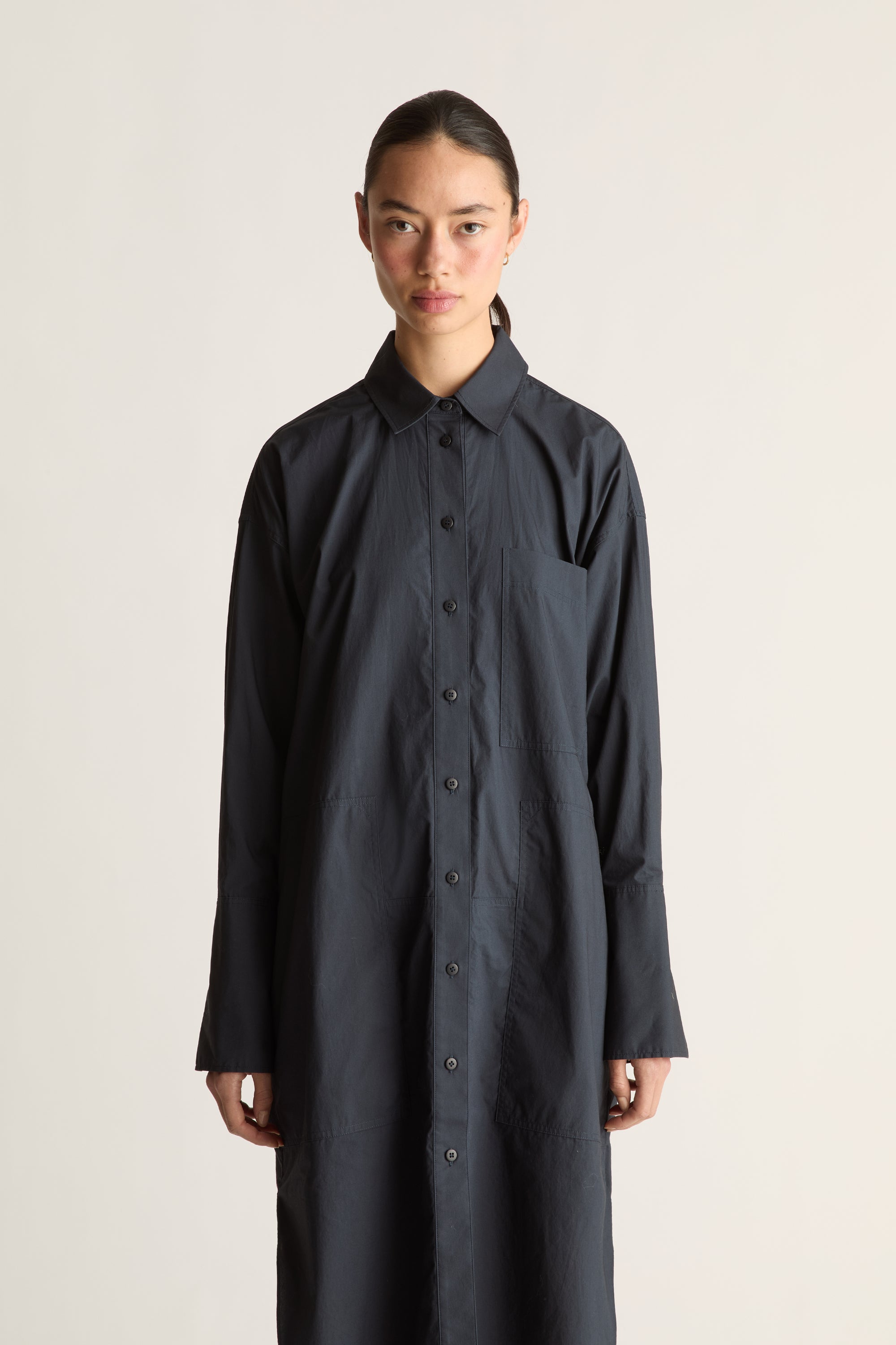 LM Poplin LS Shirt Dress