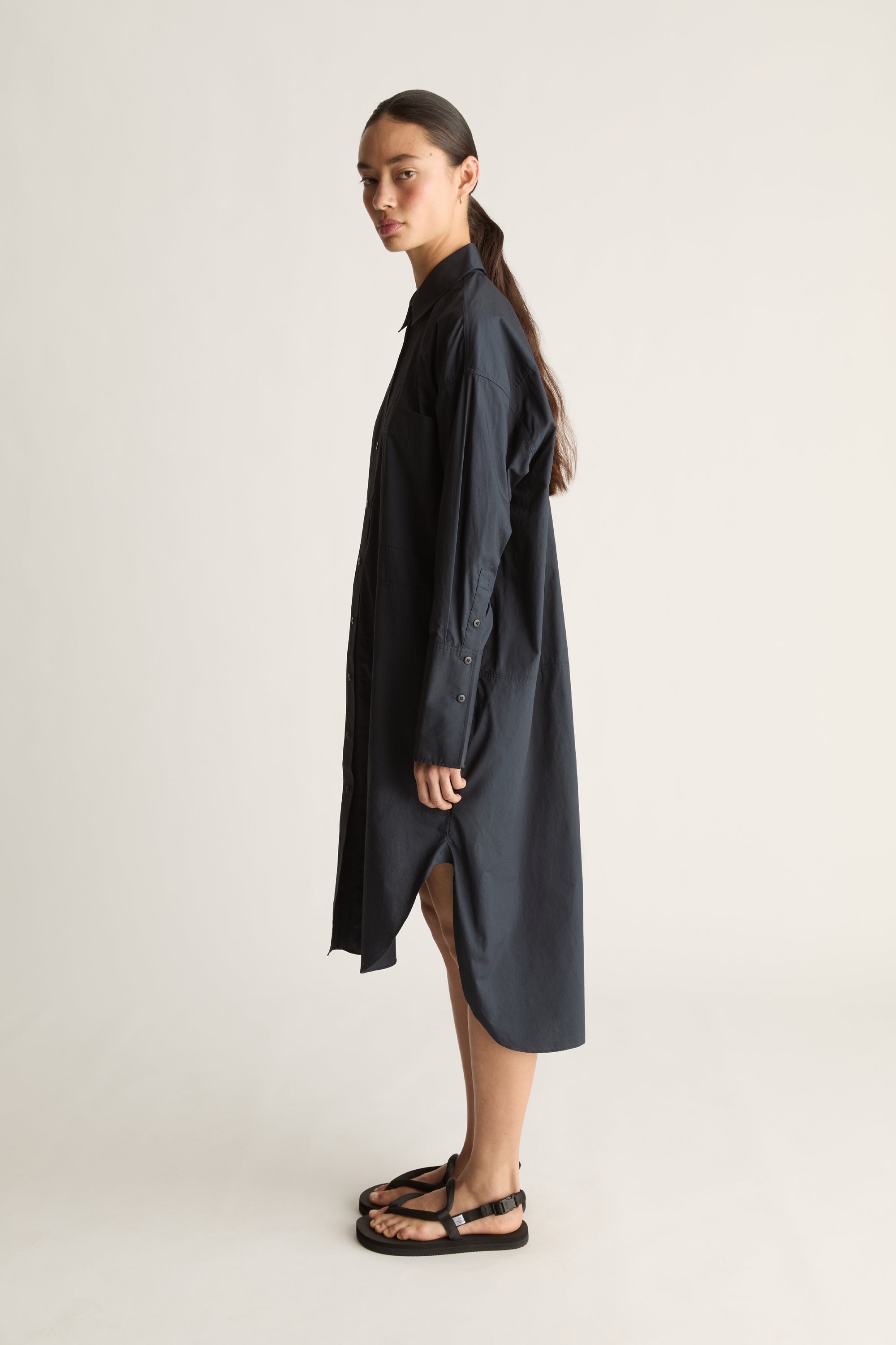 LM Poplin LS Shirt Dress