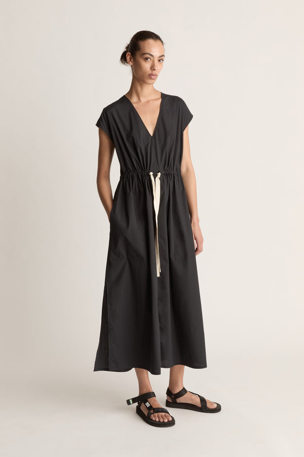 LM Poplin V Neck Dress