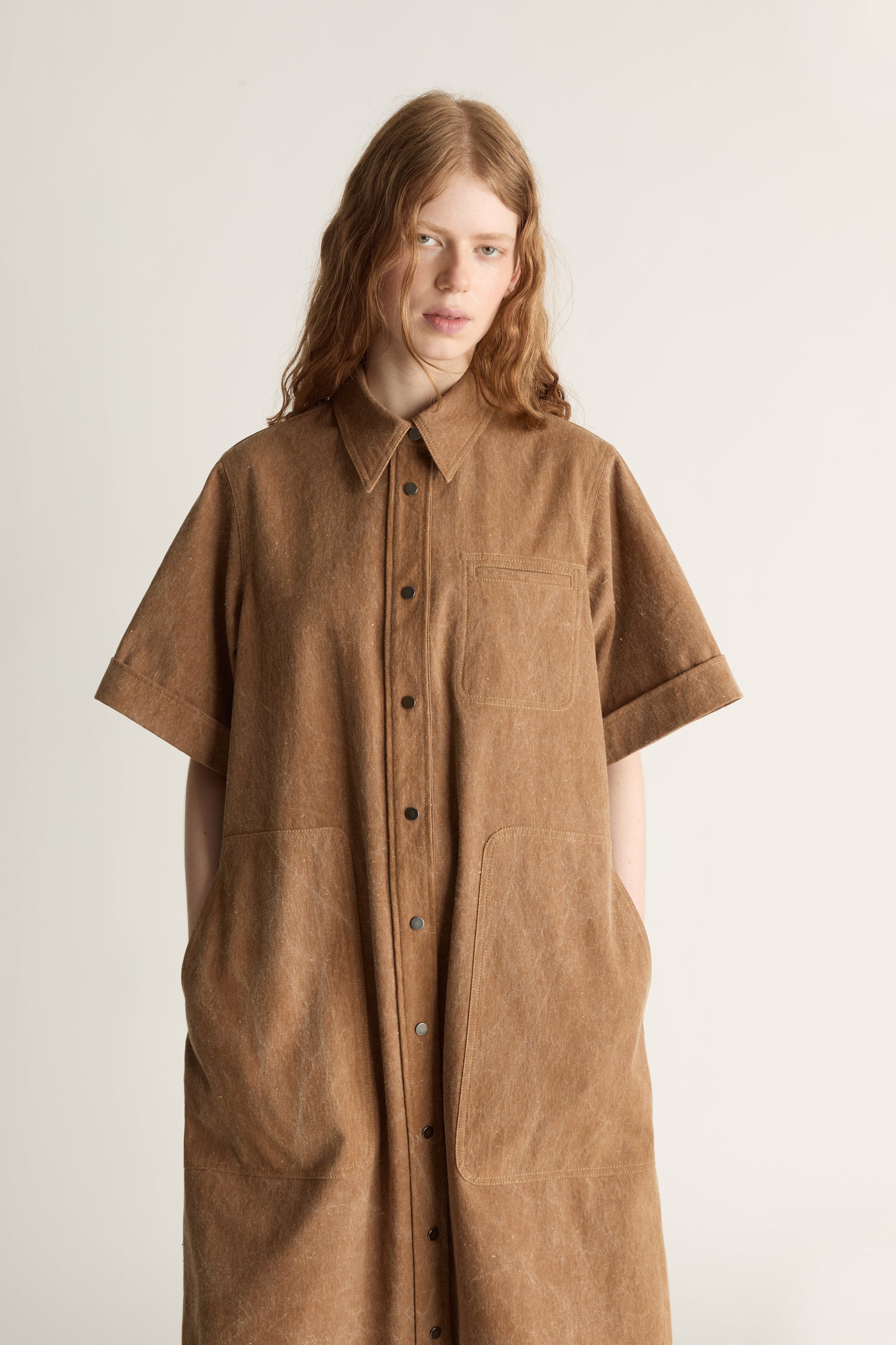 Lenny Canvas Shirt Dress