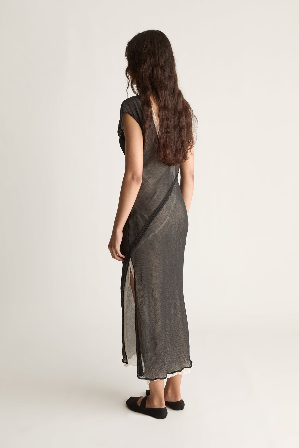 Olympia Silk Cotton Boatneck Dress