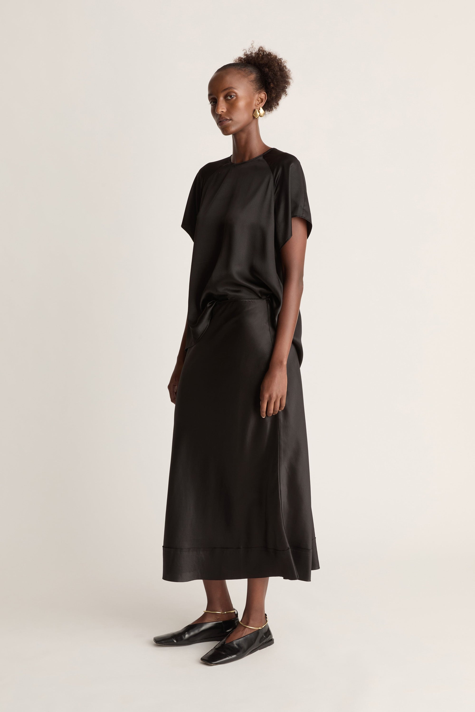 Stella Silk Satin Skirt