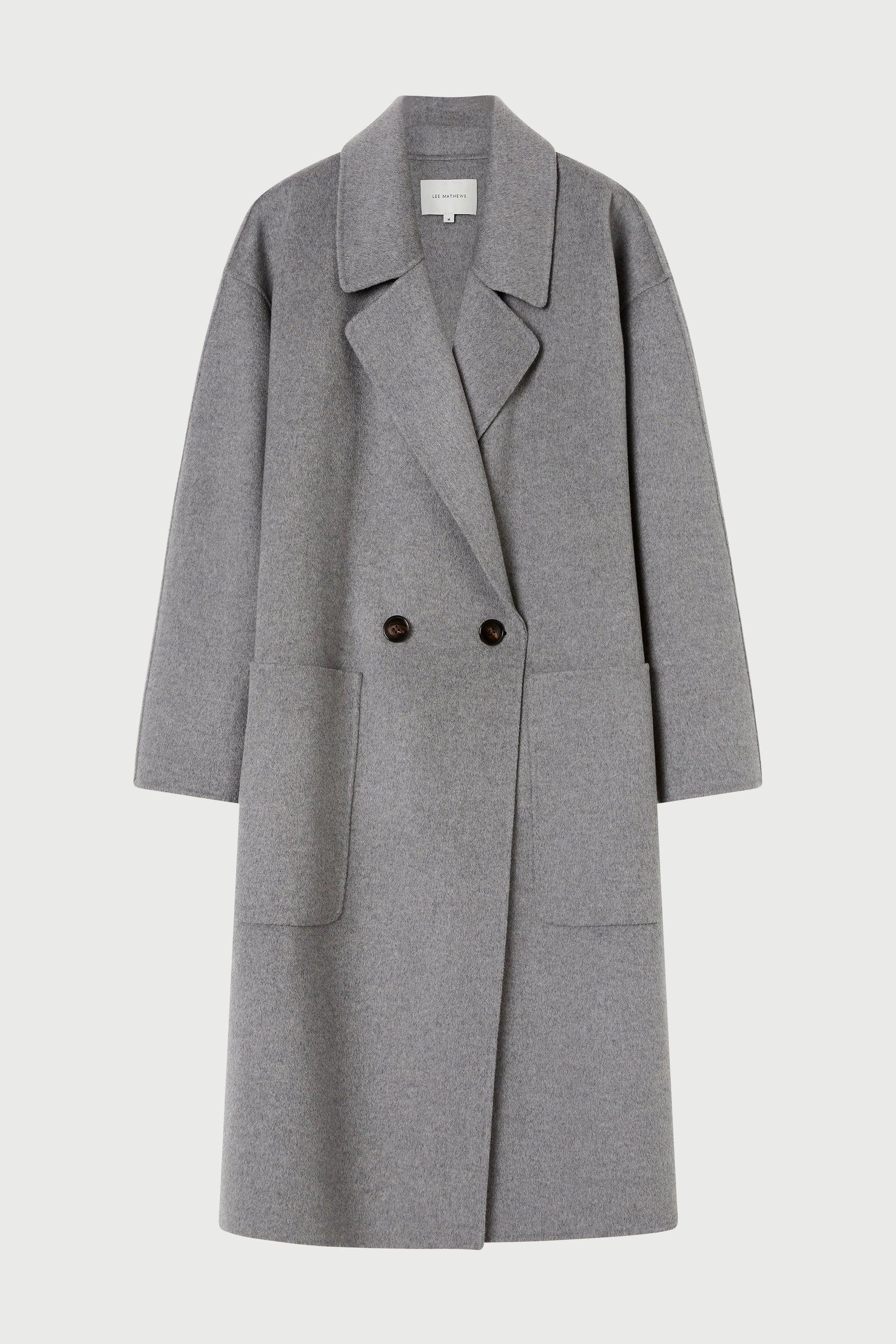 Florentine Cashmere Cocoon Coat in Grey Marle