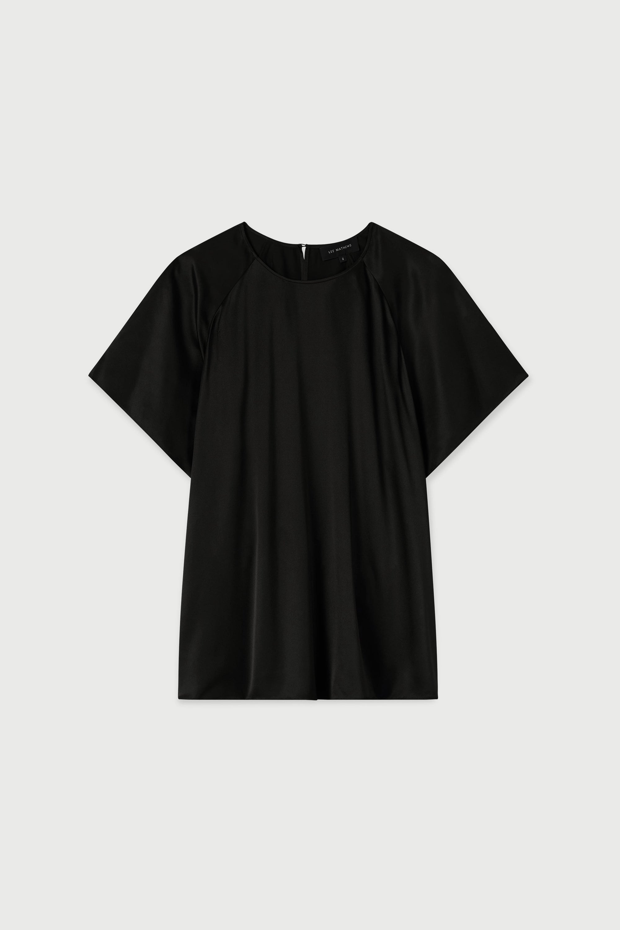 Stella silk satin raglan tee 100% silk